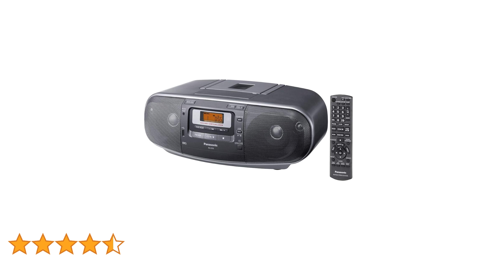 Panasonic RX-D55 radiomagnetofon kasetowy z CD (4 głośniki